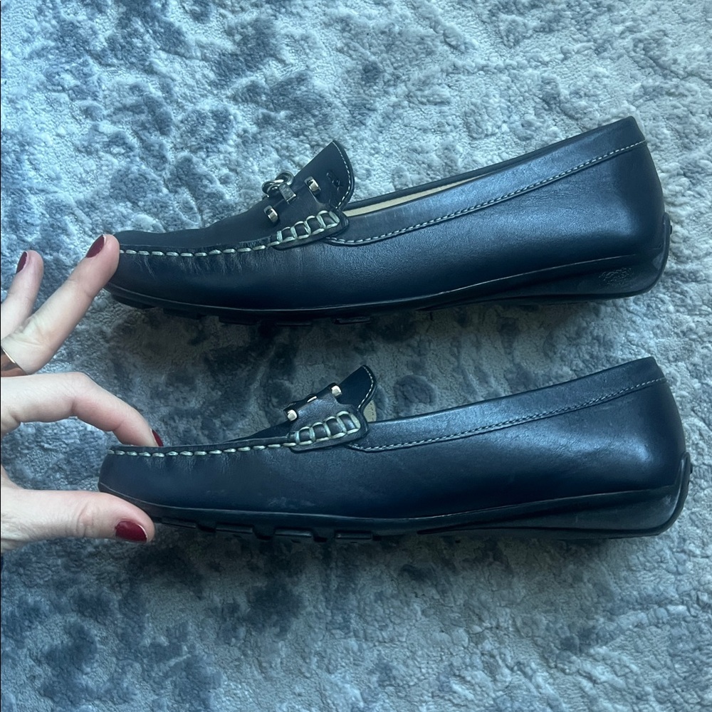 Geox Respira Navy Leather Loafers- Sz 37- NWOT - Picture 8 of 11